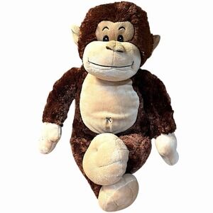 Build A Bear Chimpanzee Plush Brown Stuffed Animal Jungle‎ Monkey Toy 18" BABW